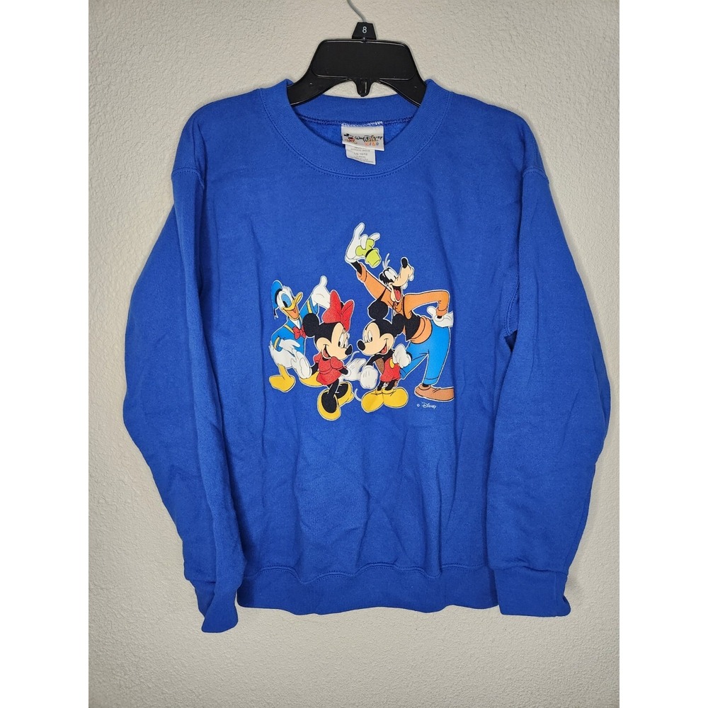 Vtg Walt Disney World Kids Pullover Sweater Mickey Mouse & Friends Kids L 10/12